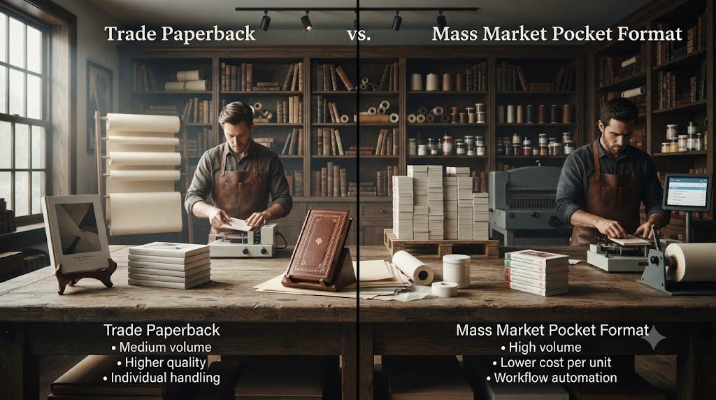 Trade Paperback vs. Mass Market Pocket Formats: Dimensions & Economics